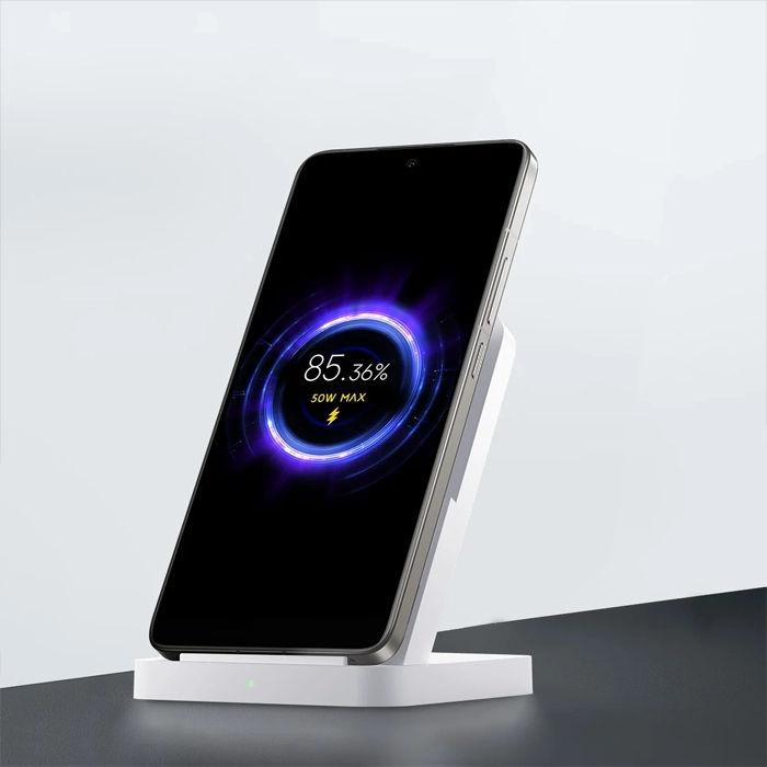 استند شارژر وایرلس شیائومی MDY-14-EN 50W با گوشی