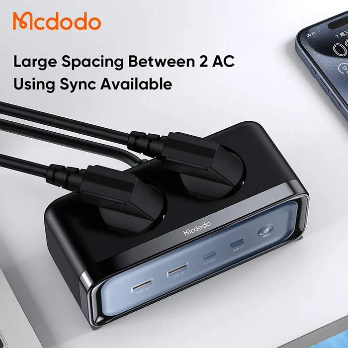 دو خروجی دوشاخه چند راهی، محافظ برق Mcdodo CH-461
